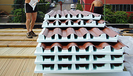 Particolare copertura microventilata